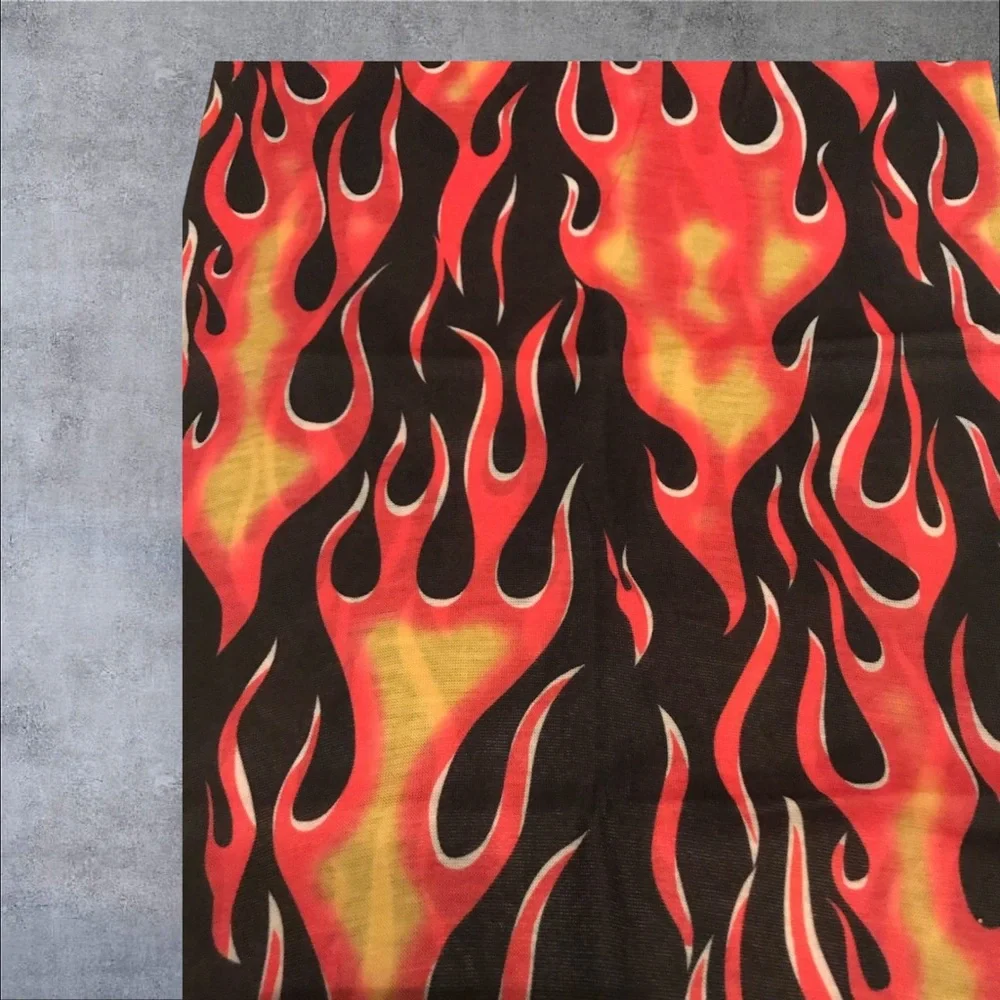 Fire Flame Fuego 16 n 1 Neck Gaiter Face Cover Dust Mask Biker Rag 90s Aesthetic
